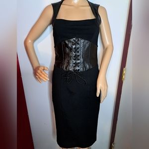 Bebe leathered dress
